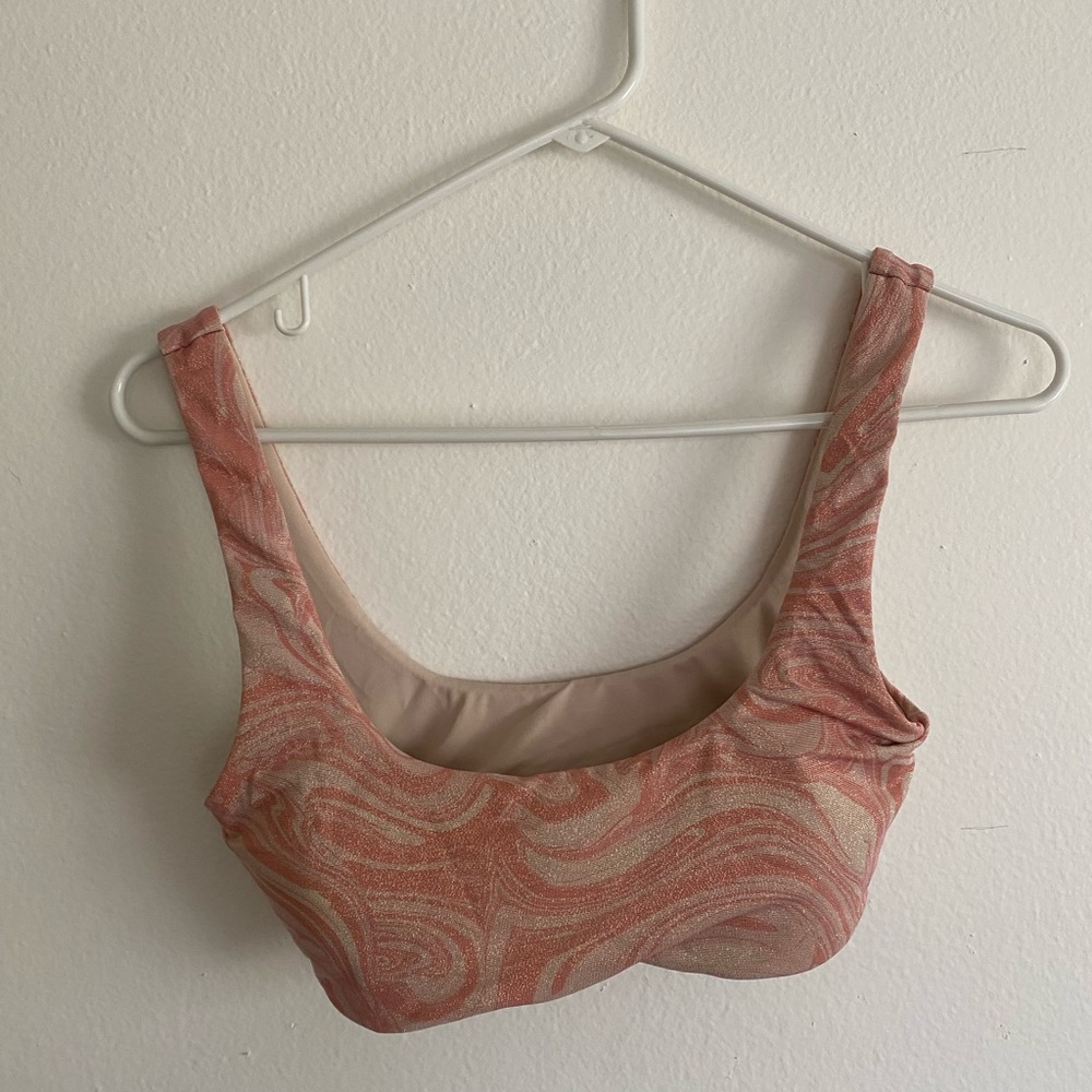 L*Space Lizzie Bikini Top All Swirled Up Size S